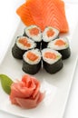 Salmon Maki sushi Royalty Free Stock Photo